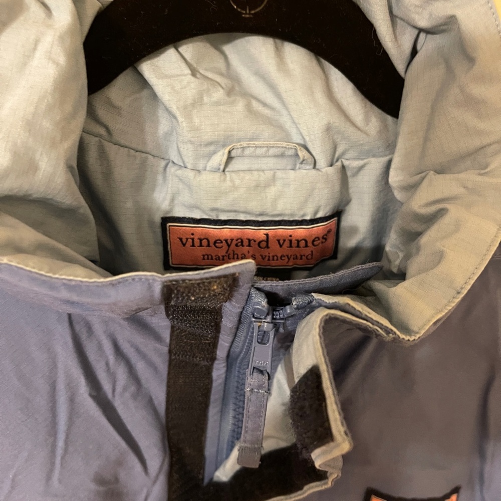 Vineyard Vines Dusty Blue Hooded Utility Jacket with Reflective Trim - Picture 3 of 6
